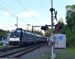 NJT Train # 6437 about to pause at the depot 